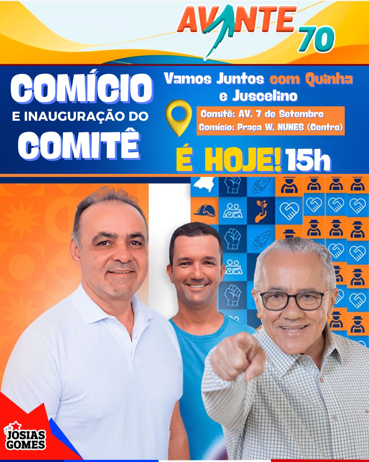 Alô, Tancredo Neves! Hoje Teremos A Grande Inauguração Do Comitê E Comício De Quinha E Juscelino