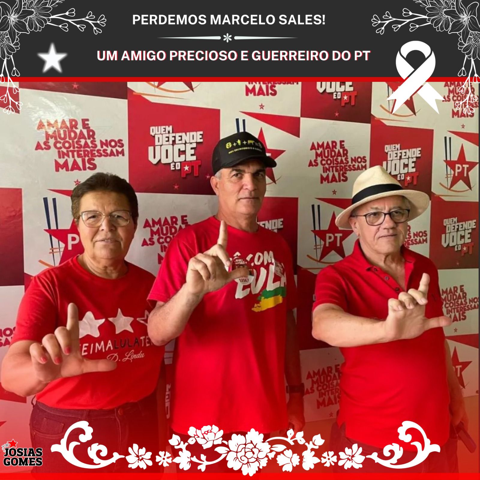 Perdemos Marcelo Sales, Um Companheiro Fraterno! Luto!