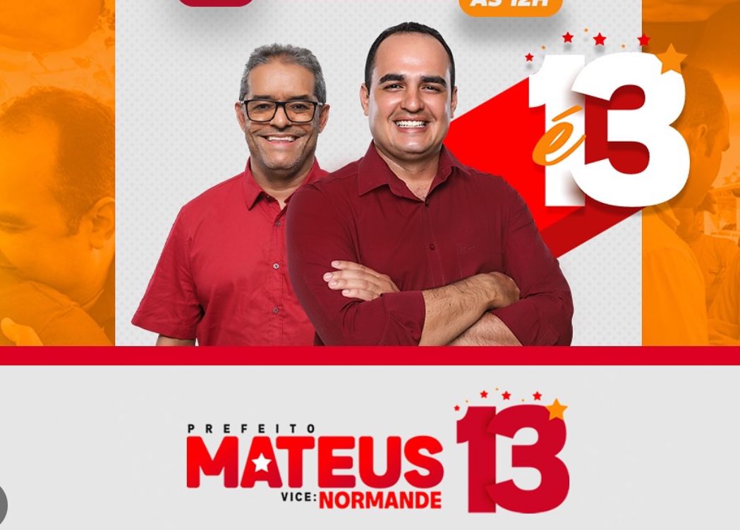 Vai Dar PT! Vamos Votar Em Mateus Machado 13