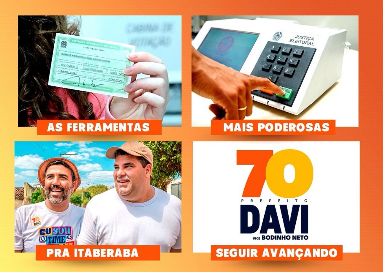 Vamos Votar Davi 70 Para Prefeito E Bodinho Neto Para Vice-prefeito! Itaberaba No Rumo Certo