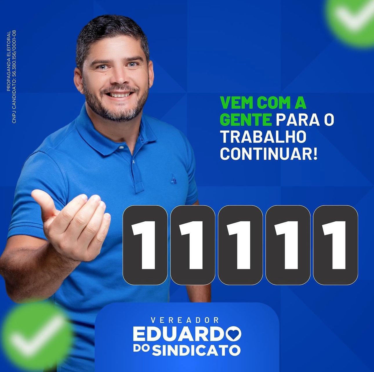 Poções, Vamos Votar: Eduardo Do Sindicato Para Vereador 11111