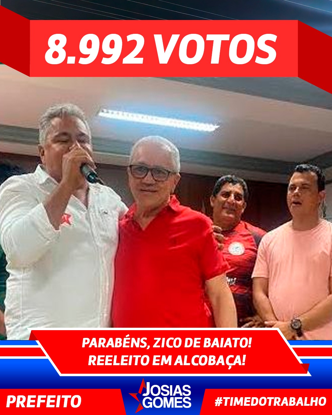 Zico De Baiato é Reeleito Com 8.992 Votos De Confiança