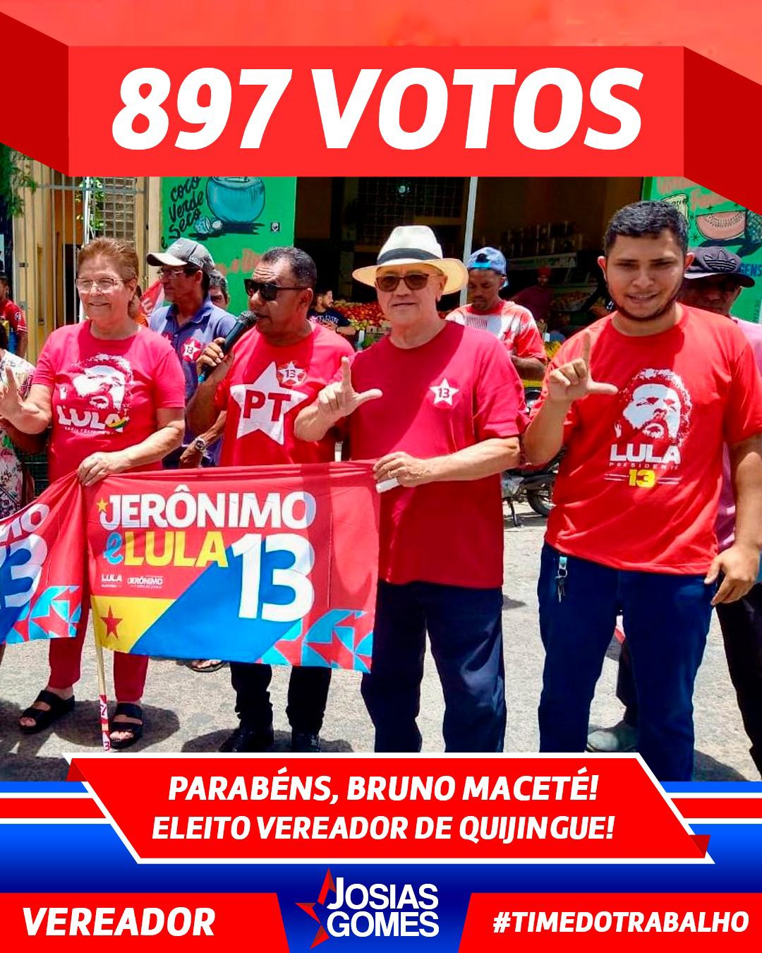 Parabéns, Bruno Maceté! Nosso Vereador Foi Eleito Com 897 Votos Da Classe Trabalhadora!