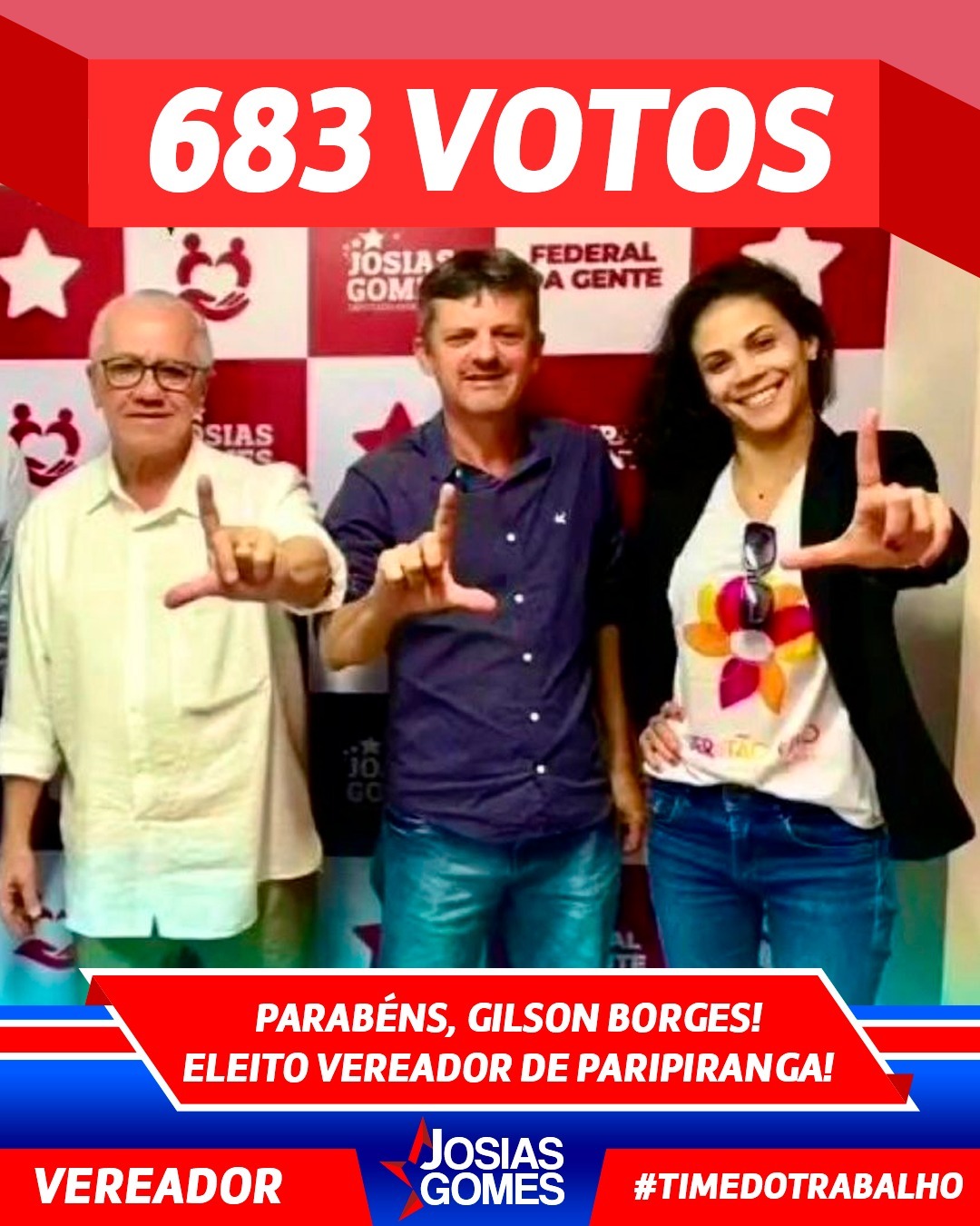 Vitória Do Povo De Paripiranga: Elegemos Gilson Borges Com 683 Votos