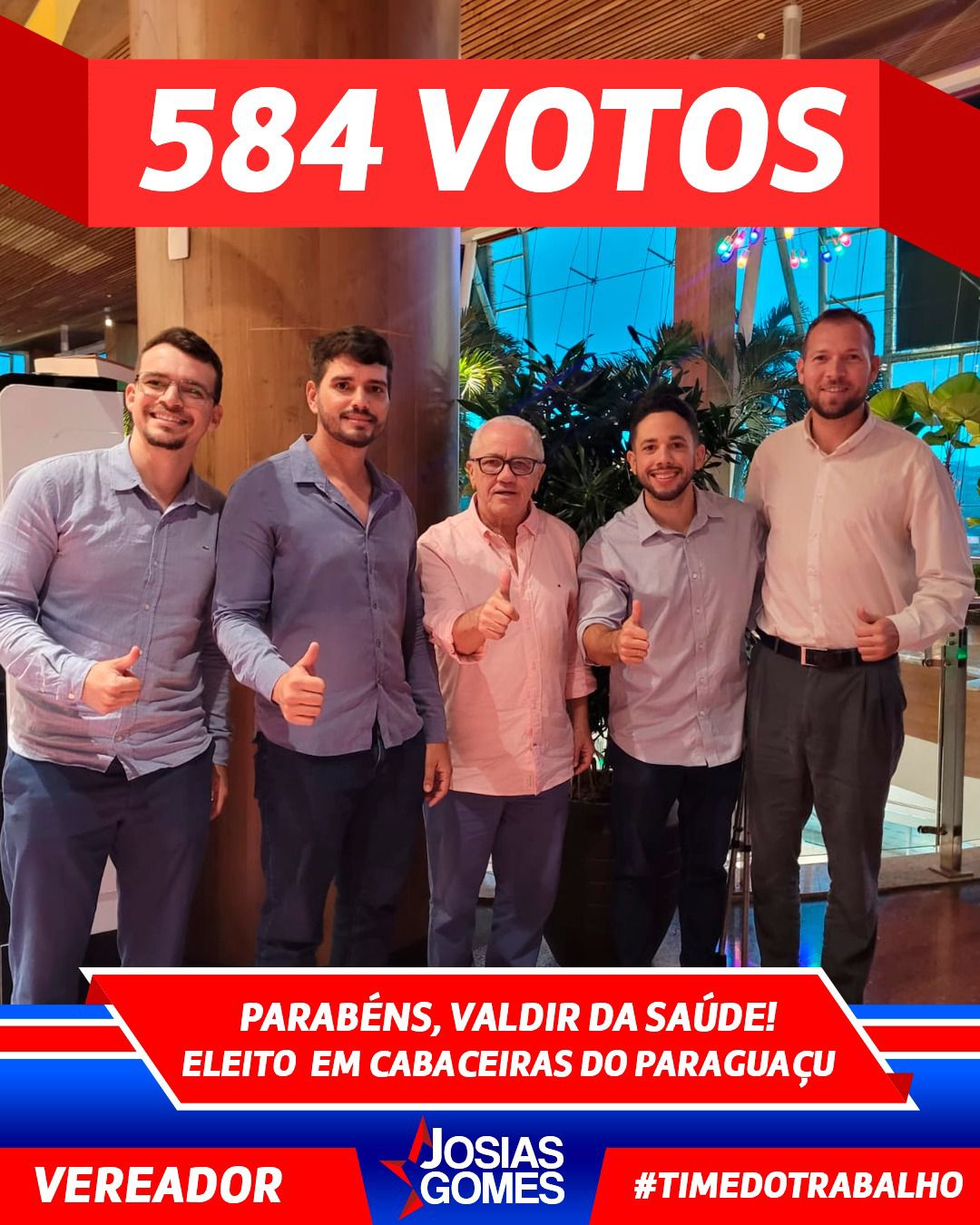 Parabéns, Valdir Da Saúde! Vereador Eleito Com 584 Votos De Confiança