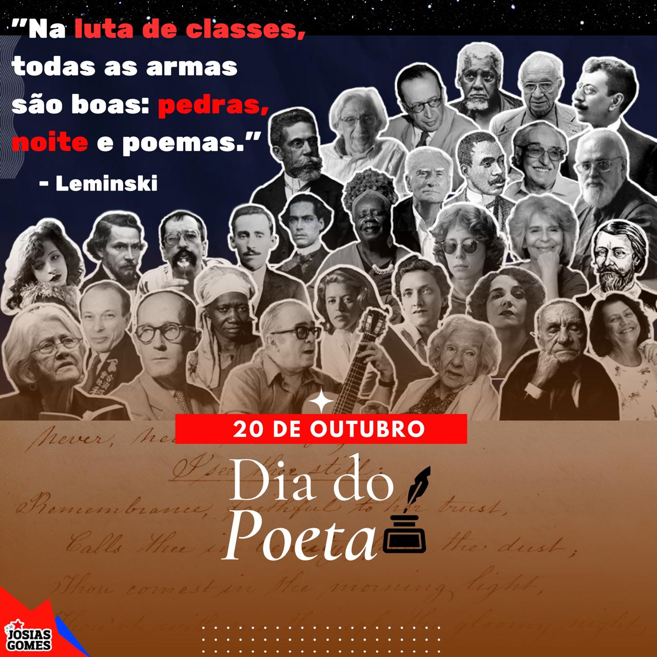 20 De Outubro – Dia Nacional Do Poeta! “Que Importa A Paisagem, A Glória, A Baía, A Linha Do Horizonte? -O Que Vejo é O Beco”. Manuel Bandeira