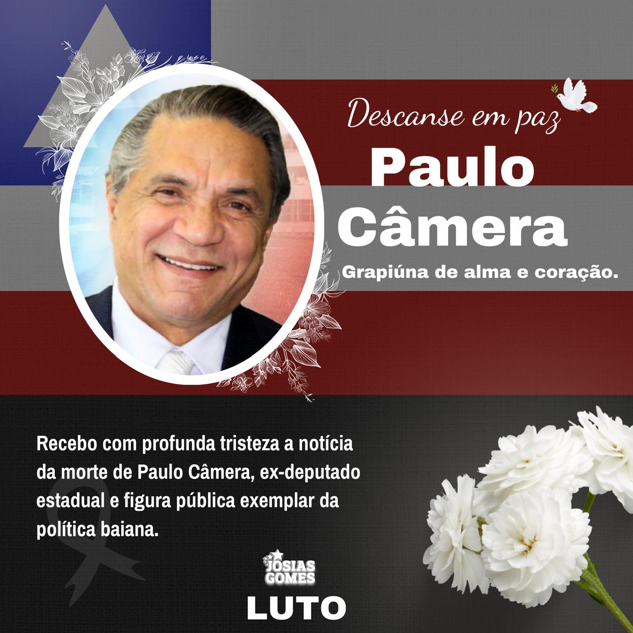 Nota De Pesar Pela Morte Do Ex-deputado Estadual Paulo Câmera