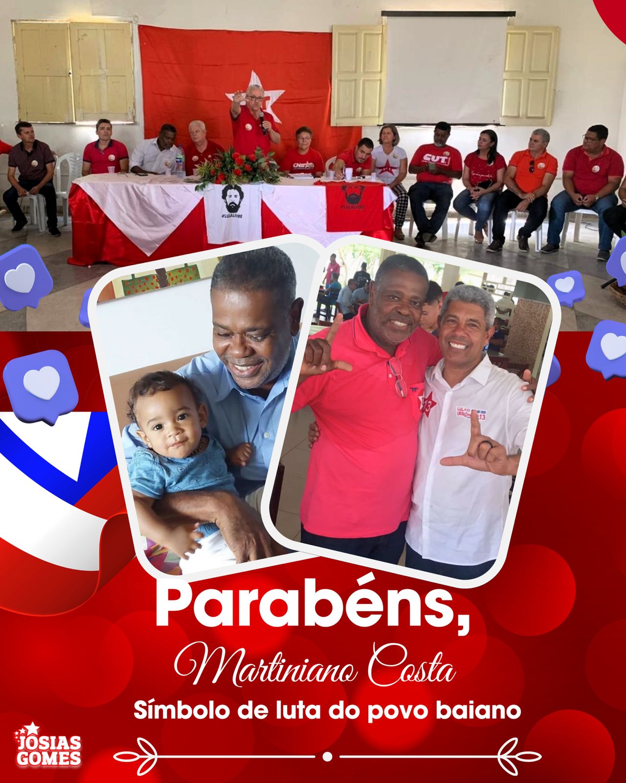 Parabéns, Companheiro Martiniano Costa! Orgulho Da Classe Trabalhadora