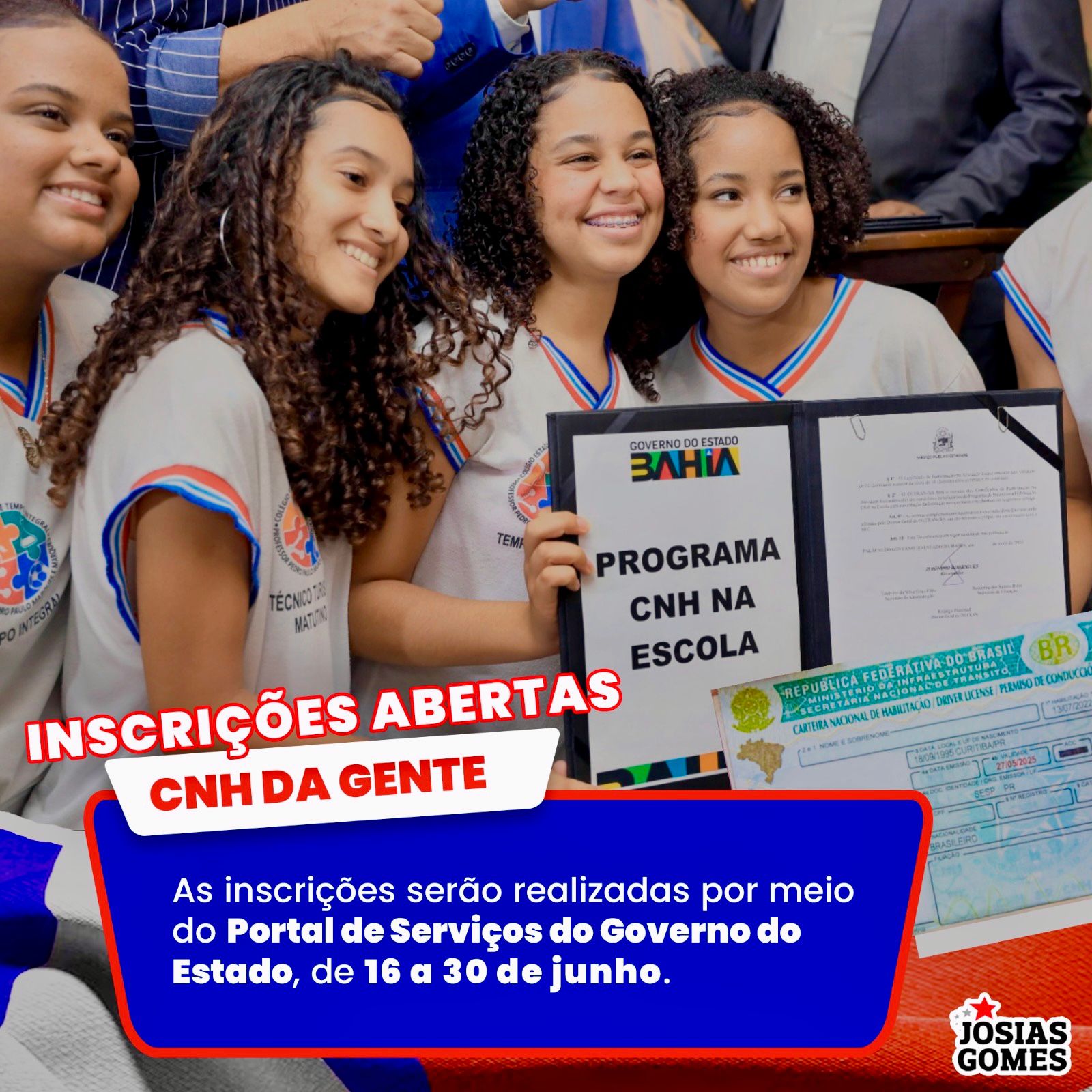 Estão Abertas As Inscrições Dos Programas CNH Na Escola E CNH Da Gente!
