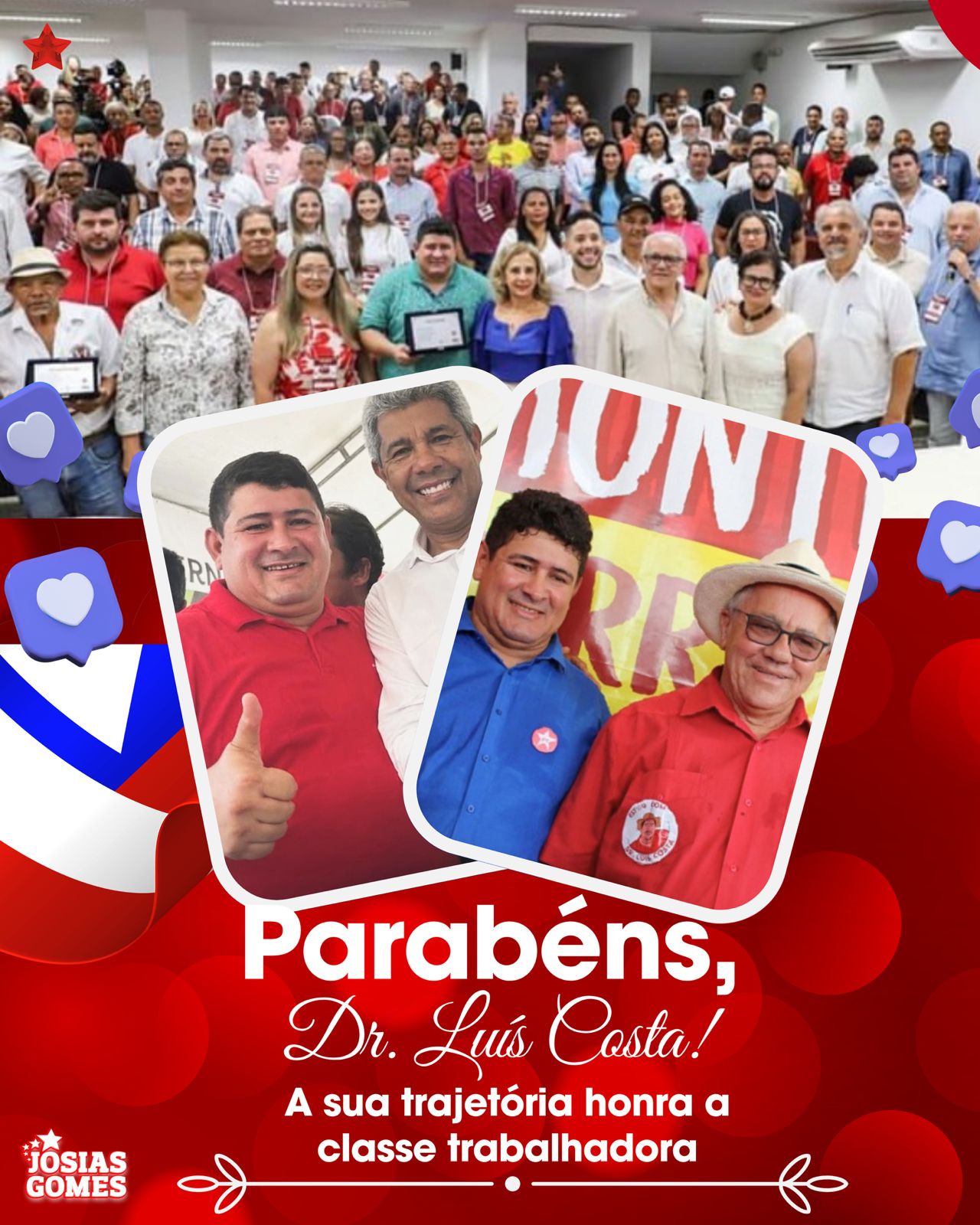 Parabéns, Companheiro Dr. Luís Costa!