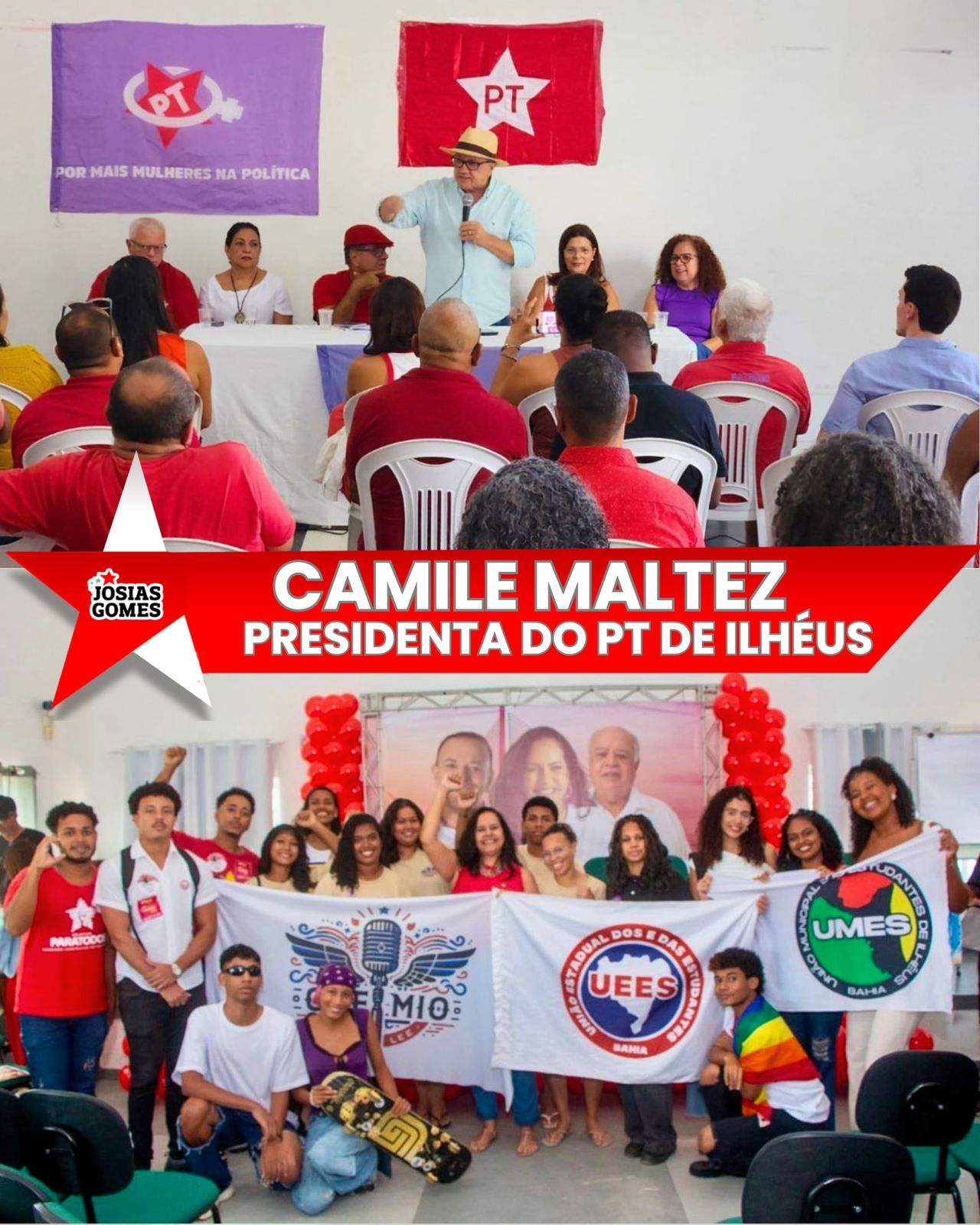 Camile Maltez E A Responsabilidade De Unir O PT De Ilhéus