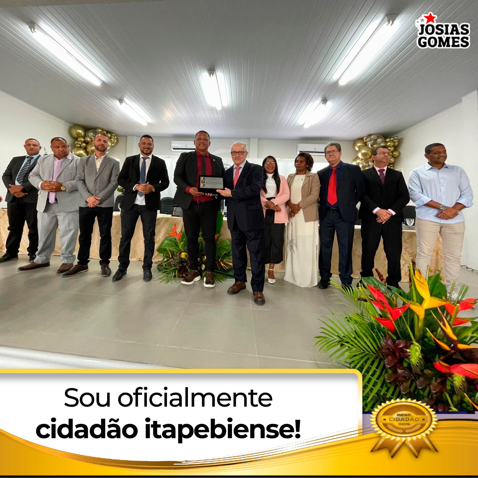 Sou Oficialmente Cidadão Itapebiense. Gratidão, Itapebi!