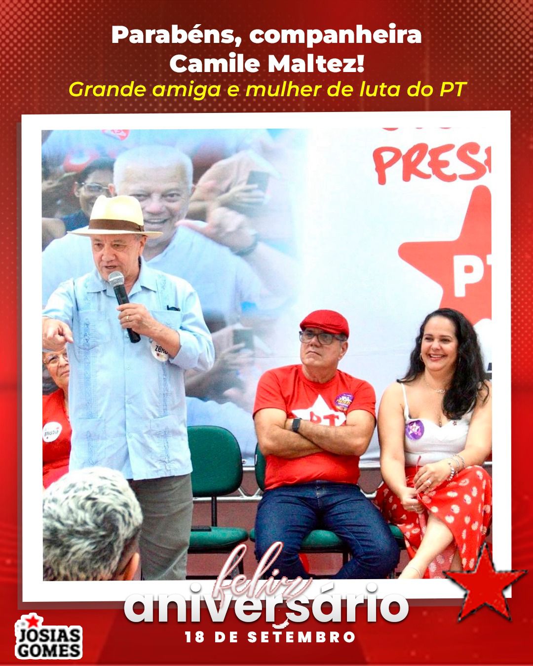 Parabéns, Companheira Camile Maltez!
