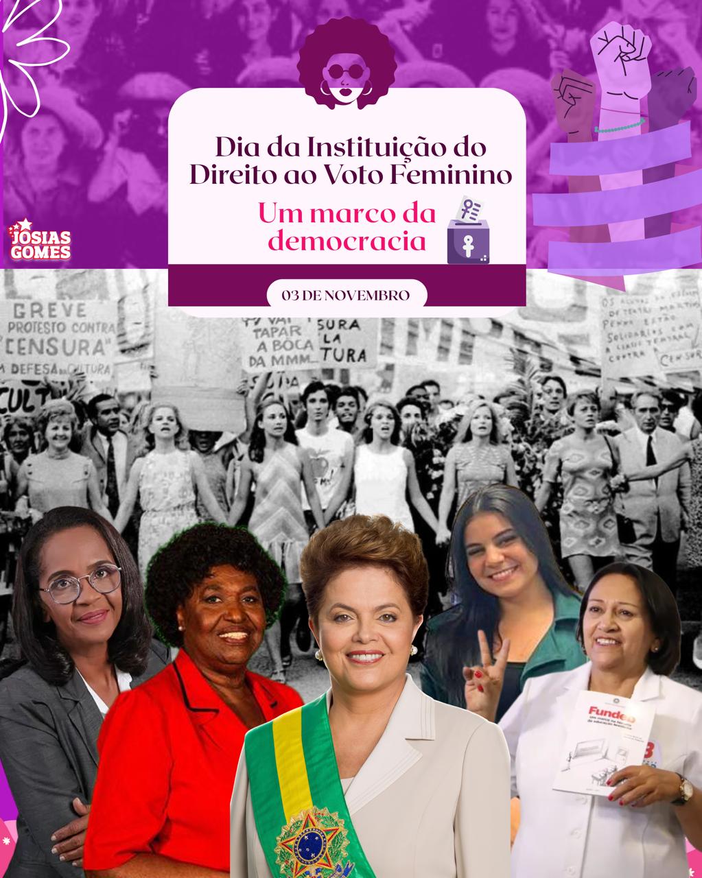 3 De Novembro – Dia Da Instituição Do Direito Ao Voto Feminino!