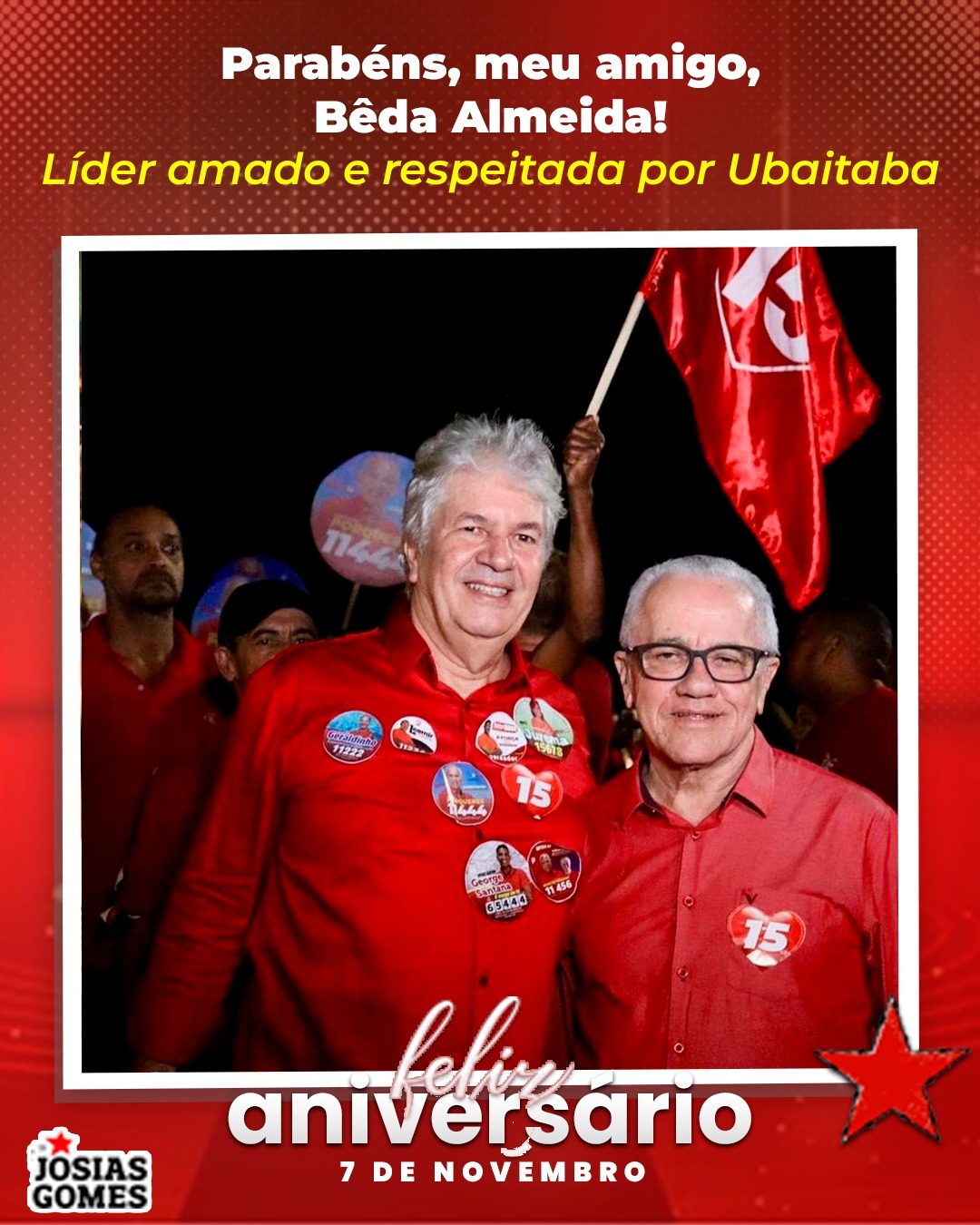 Parabéns, Bêda! Grande Amigo E Líder De Ubaitaba