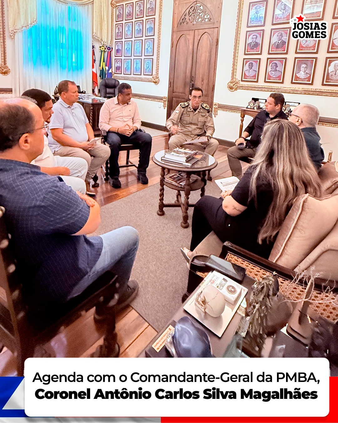 Agenda Com O Comandante Da PMBA Coronel Antônio Carlos Silva Magalhães E Comitiva De Ubatã